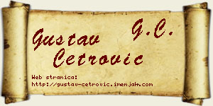 Gustav Četrović vizit kartica
